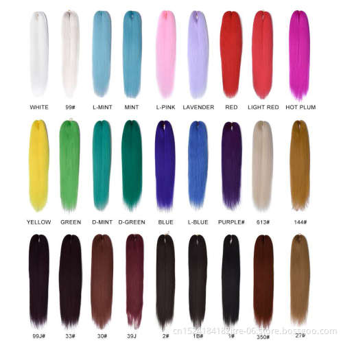 Japanese Kaneka Fiber Easy Braid Pre Stretched Braiding Hair Synthetic Yaki Bulk Pre-Stretched Jumbo Braids